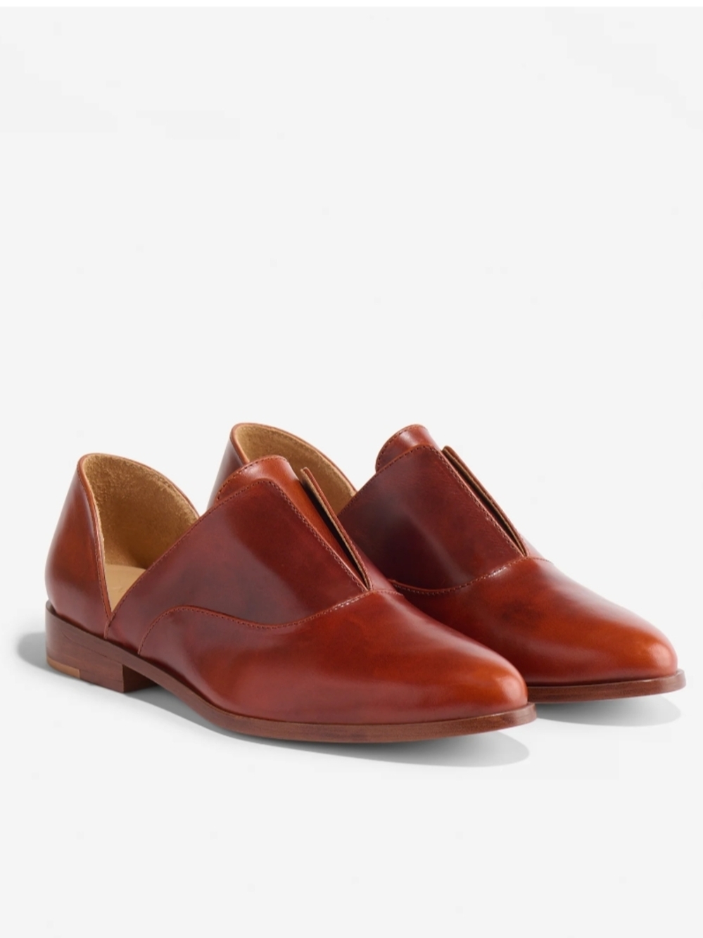 Nisolo Women's Leather Slip-On Loafer in Cognac Brown